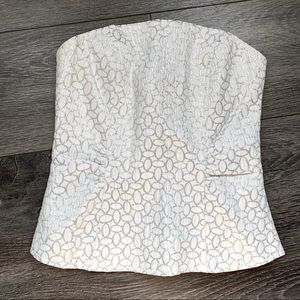 The Limited White and silver corset top